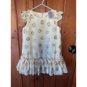 Official Disney Store Snow White Dress | Girls Chiffon Yellow Apple Dress | SZ 3